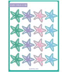 Stickers plancha Estrellas de mar 16s 1u